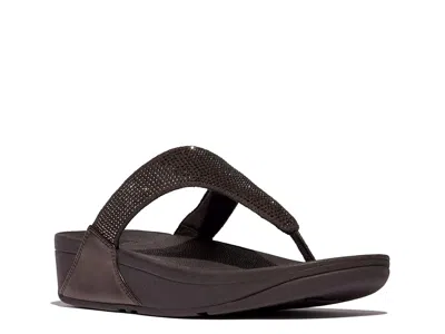Fitflop Lulu Crystal Wedge Sandal In Black