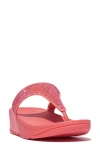 Fitflop Women's Lulu Crystal Embellished Sandals In Rosy Coral In Rosy Coral