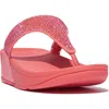 Fitflop Women's Lulu Crystal Embellished Sandals In Rosy Coral In Rosy Coral