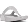 Fitflop Womens Lulu Crystal-mix Toe-post Sandals In Silver