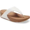 Fitflop Lulu Flip Flop In White Fabric