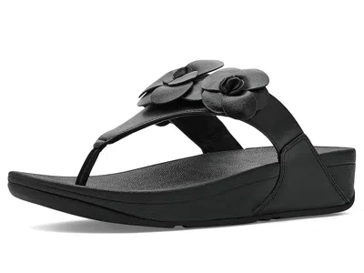 Fitflop Lulu Flower Toe-post Sandals In Black