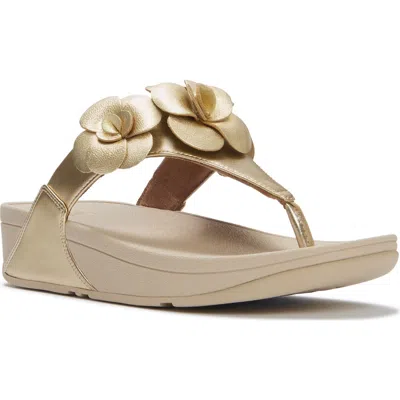 Fitflop Lulu Flower Toe-post Sandals In Brown