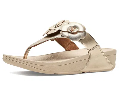 Fitflop Lulu Flower Toe-post Sandals In Silver