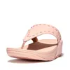 Fitflop Lulu Gb1-a35 Toe-post Sandals Women's Pink Salt Leather Rubber-stud In Pink
