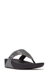 Fitflop Lulu Glitter Flip Flop In Silver