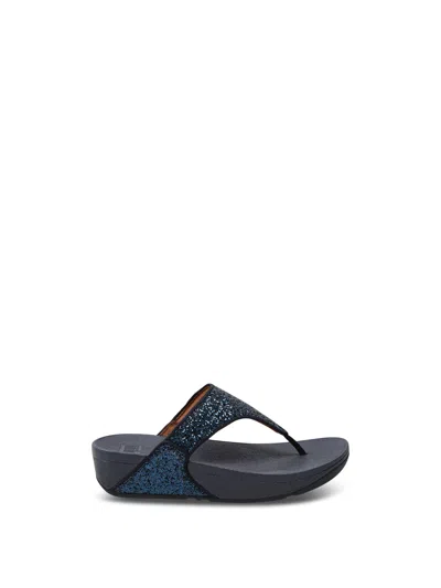 Fitflop Lulu Glitter Toe-thongs In Blue