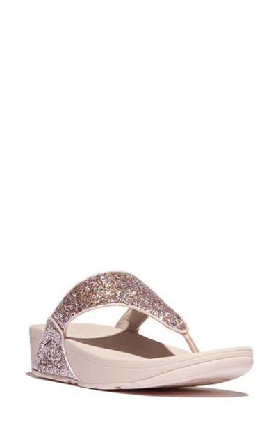 Fitflop Lulu Glitter Wedge Flip Flop In Pink