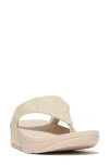 Fitflop Lulu Glitz Canvas Platform Flip Flop In Platino