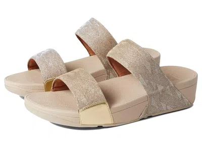 Fitflop Lulu Glitz Slides In Silver