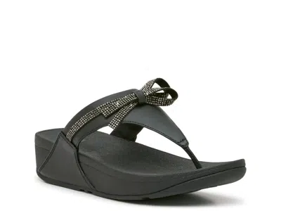 Fitflop Lulu Glitz Wedge Sandal In Black