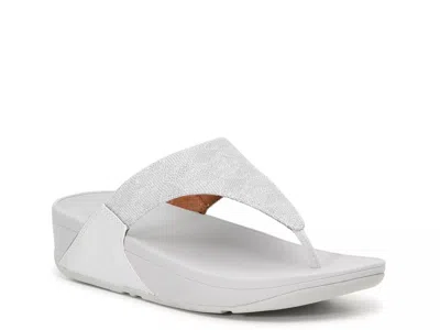 Fitflop Lulu Glitz Wedge Sandal In Silver