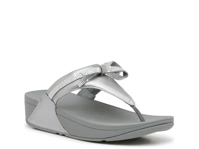 Fitflop Lulu Glitz Wedge Sandal In Silver