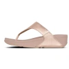 FITFLOP LULU LEATHER TOE POST SANDAL ROSE GOLD