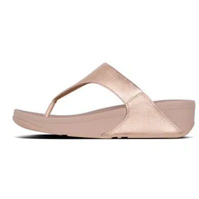Fitflop Lulu Leather Toe Post Sandal Rose Gold