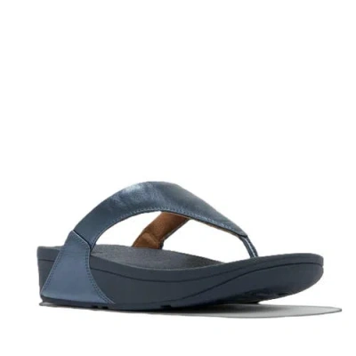 Fitflop Lulu Leather Toe Post Sandals In Gray