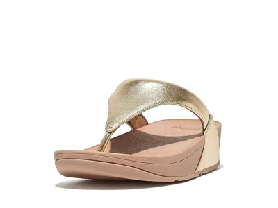 Fitflop Lulu Leather Toe Post In Silver