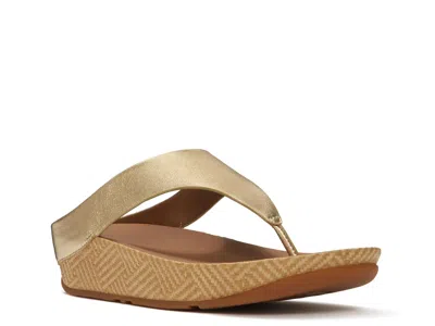 Fitflop Lulu Lux Wedge Sandal In Silver