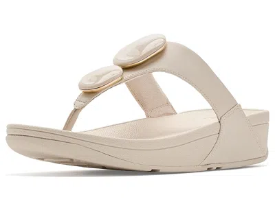 Fitflop Lulu Marbled-stone Toe-post Sandals In Neutral