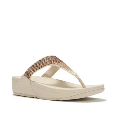 Fitflop Lulu Ombre Crystal Toe-post Sandals In Black