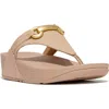 Fitflop Lulu Platform Wedge Flip Flop In Classic Beige