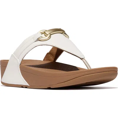 Fitflop Lulu Platform Wedge Flip Flop In White