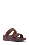Fitflop Lulu Platform Wedge Slide Sandal In Purple