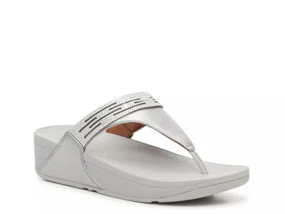 Fitflop Lulu Rhinestone Wedge Sandal In Metallic