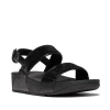 Fitflop Lulu Sequin Back-strap Sandals In Black