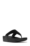 Fitflop Lulu Sequin Flip Flop In All Black