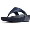 Fitflop Lulu Sequin Toe-post Sandals In Blue