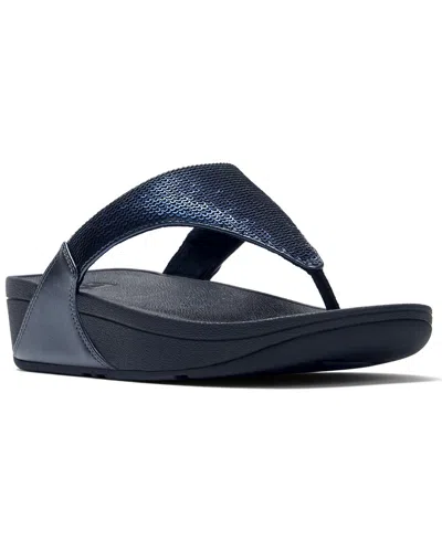 Fitflop Lulu Sequin Flip Flop In Blue