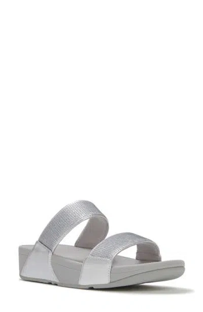 Fitflop Lulu Sequin Slide Sandal In Silver
