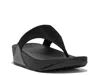 Fitflop Lulu Shimmerlux Wedge Sandal In Black