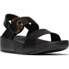Fitflop Lulu Slingback Platform Wedge Sandal In All Black