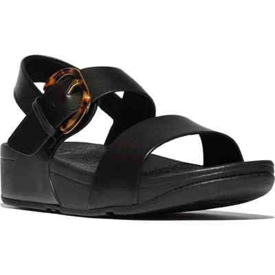 Fitflop Lulu Slingback Platform Wedge Sandal In All Black