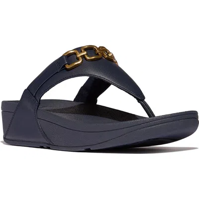 Fitflop Lulu Square Chain Sandal In Blue