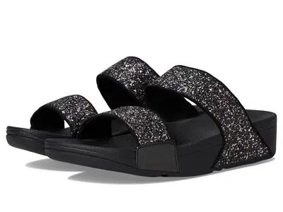 Fitflop Lulu -tonal Glitter Slides In Black