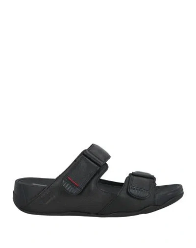 Fitflop Man Sandals Black Size 9 Leather