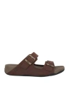 Fitflop Man Sandals Chocolate Brown Size 12.5 Leather
