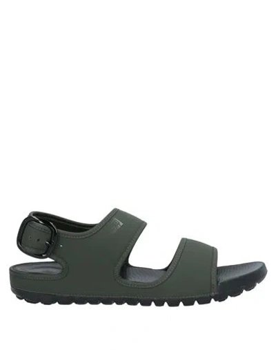 Fitflop Man Sandals Military Green Size 8 Textile Fibers