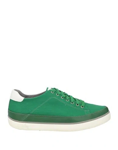 Fitflop Man Sneakers Green Size 12 Textile Fibers, Leather