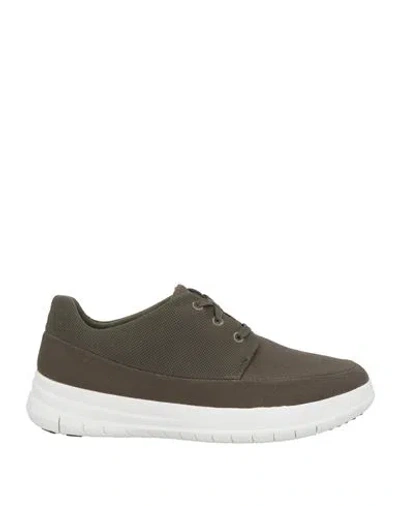 Fitflop Man Sneakers Military Green Size 9 Textile Fibers