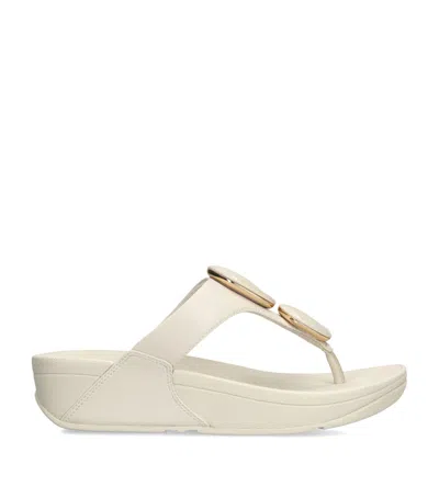 Fitflop Marble Stone Lulu Toe-post Sandals In White