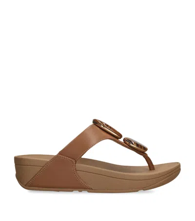 Fitflop Marble Stone Lulu Toe-post Sandals 50 In Brown