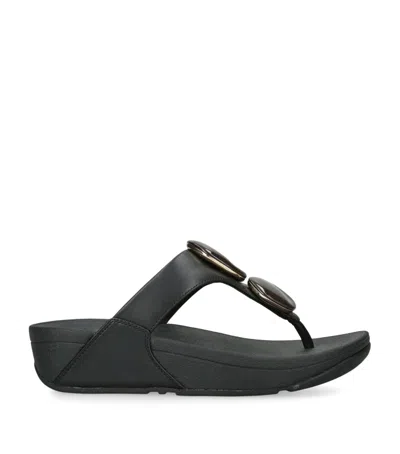 Fitflop Marble Stone Lulu Toe-post Sandals 50 In Black