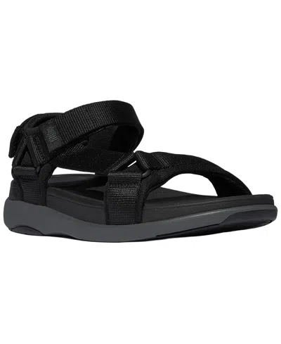 Fitflop Men's F-mode Go Adjustable Webbing Back-strap Sandals In Black