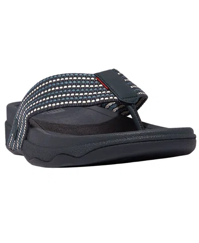 Fitflop Men's Gf1 Three Tone Webbing Flip-flops Sandals In Blue