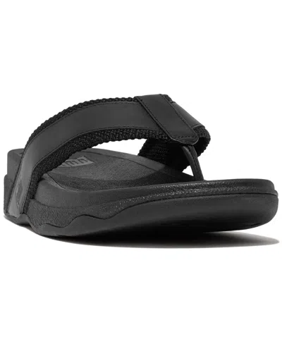 Fitflop Men's Surfer Toe Post Sandals In Black
