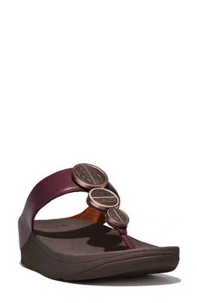 Fitflop Metallic Medallion Flip Flop In Brown